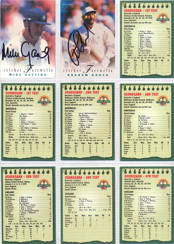 Futera 1994-95 Elite Ashes Heroes Box Set (60) + Special
