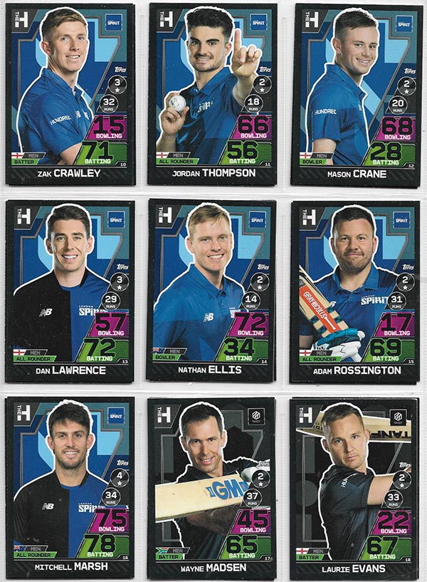 Topps 2023 Cricket Attax The Hundred (160) - PARTIAL