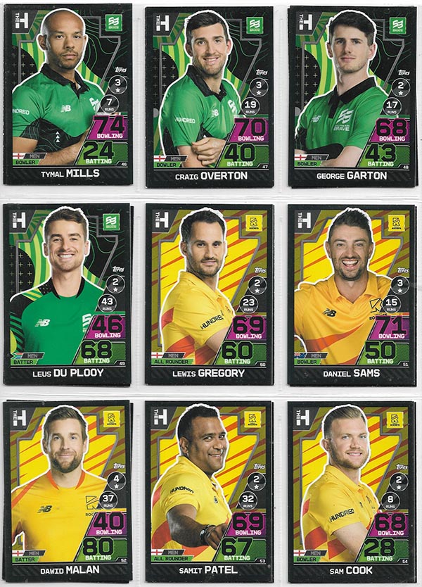 Topps 2023 Cricket Attax The Hundred (160) - PARTIAL