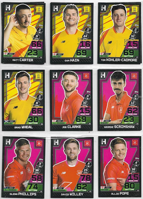 Topps 2023 Cricket Attax The Hundred (160) - PARTIAL
