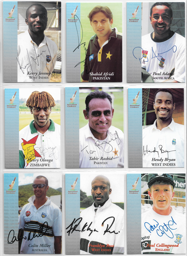 PJ Sporting Cards International Cricketers Series (10)