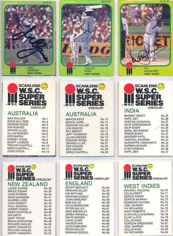 Scanlens 1981 W.S.C. Aus/Ind/WI/Eng/NZ (90)