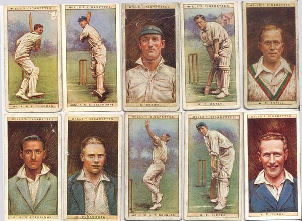W.D. & H.O. Wills 1928 Cricketers Series 1 (50)