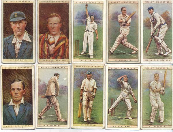 W.D. & H.O. Wills 1928 Cricketers Series 1 (50)